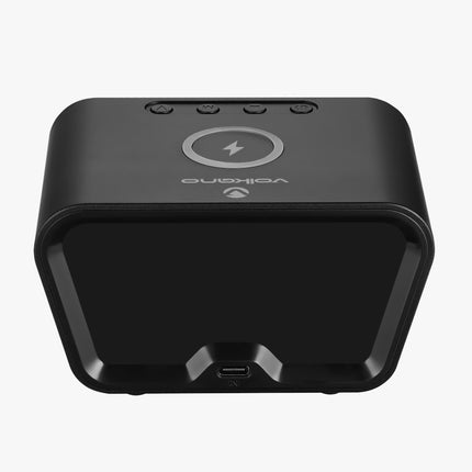 Volkano Awake series Alarm Clock with Wireless Charging - Black